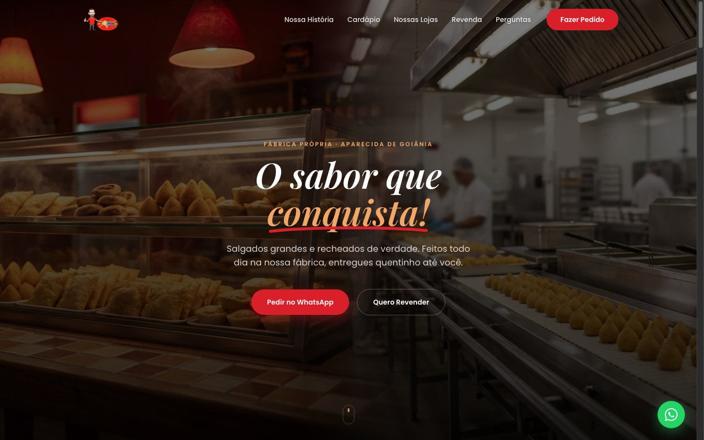 Site da Tropical Lanches — o sabor que conquista